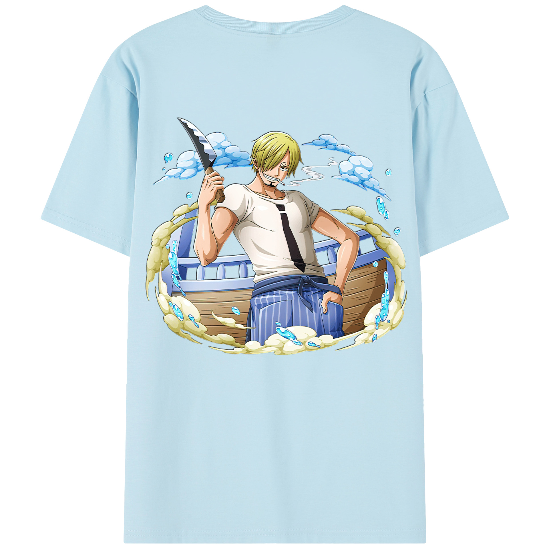 ワンピース サンジ ONE PIECE Sanji 綿100％半袖Tシャツ（背面プリント）